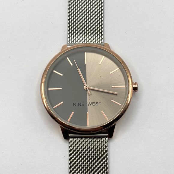 Silver & Gold Men's Nine West Watch - Picture 2 of 5